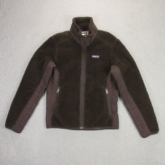 Vintage Patagonia Womens Retro-X Jacket size Small Deep Pile Fleece Brown Sherpa - Picture 1 of 15